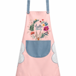 Kitchen Pocket Apron – Adjustable Waterproof Apron with Front Pockets for Cooking & Household Use