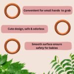 Silicone Wooden Baby Teether – Soft Baby Teething Toy & Chew Toy - Image 6