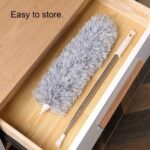 Microfiber Feather Duster with Telescopic Pole | 100 Inch Long Reach Bendable Duster for Ceiling Fan, Furniture & Blinds - Image 4
