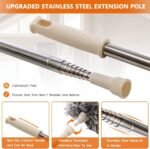 Microfiber Feather Duster with Telescopic Pole | 100 Inch Long Reach Bendable Duster for Ceiling Fan, Furniture & Blinds - Image 6