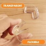 V Shape Baby Safety Table Corner Guard 12 Pcs Pack – Transparent Soft Corner Protectors for Table, Desk & Furniture - Image 3