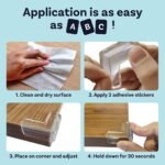 V Shape Baby Safety Table Corner Guard 12 Pcs Pack – Transparent Soft Corner Protectors for Table, Desk & Furniture - Image 6